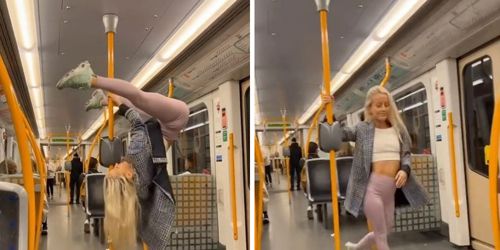 Пассажирка развлекла людей в метро танцем на шесте