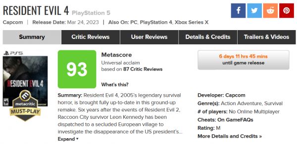 "Потрясающий проект, который нельзя пропустить": Ремейк Resident Evil 4 получает очень высокие оценки в западной прессе